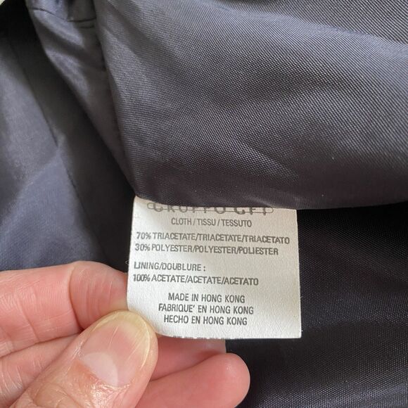 Vintage Emanuel Ungaro Women Long Blazer 10  Navy Classic Designer Business - Picture 9 of 9